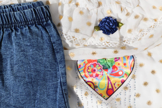 Sweet Heart Denim Suit