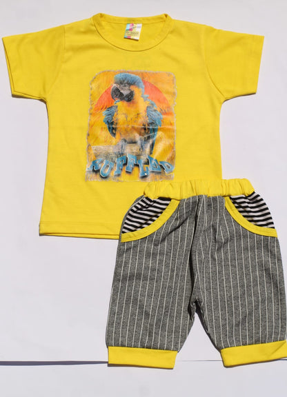 Macaw Print Suit
