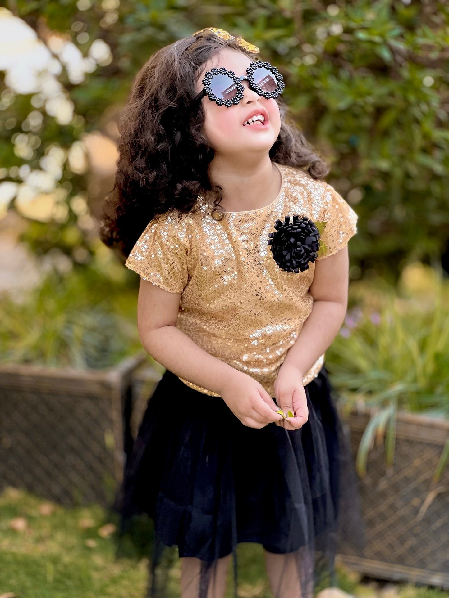 Golden Glam Tulle Suit